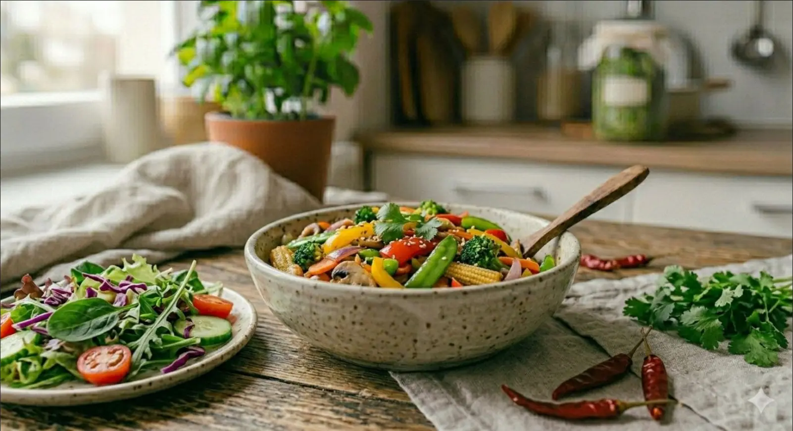 Stir-fried veggies / salad