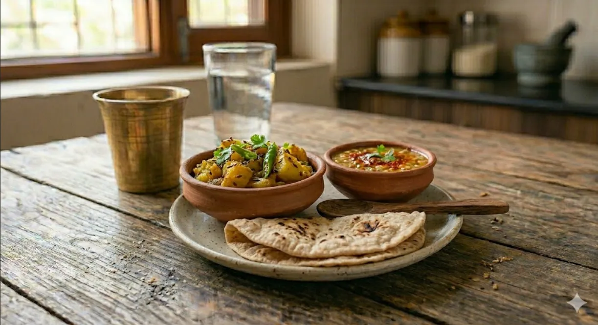 Roti Aalu Dal