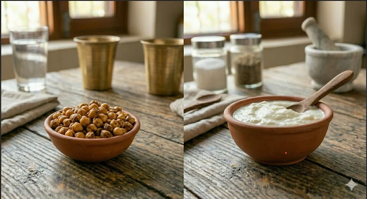 Curd Roasted Chana